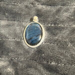 Blue and Silver Pendant Necklace